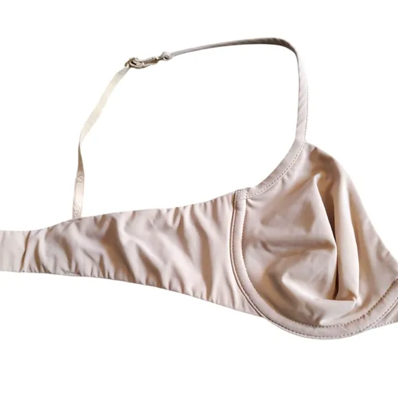 La Perla Second Skin Latte-coloured underwired non-padded bra US 32B Pale Beige