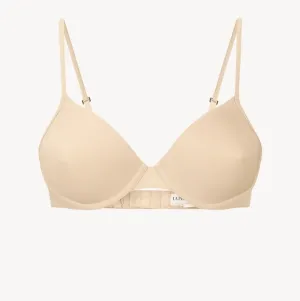 La Perla Second Skin Latte-coloured underwired non-padded bra US 32B Pale Beige