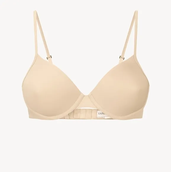 La Perla Second Skin Latte-coloured underwired non-padded bra US 32B Pale Beige