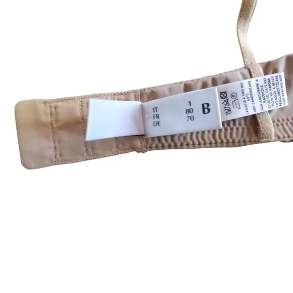 La Perla Second Skin Latte-coloured underwired non-padded bra US 32B Pale Beige