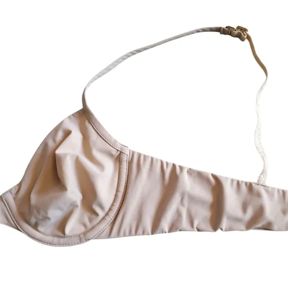 La Perla Second Skin Latte-coloured underwired non-padded bra US 32B Pale Beige