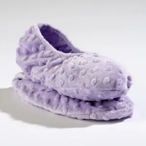 Lavender Spa Footies in Lavender Dot