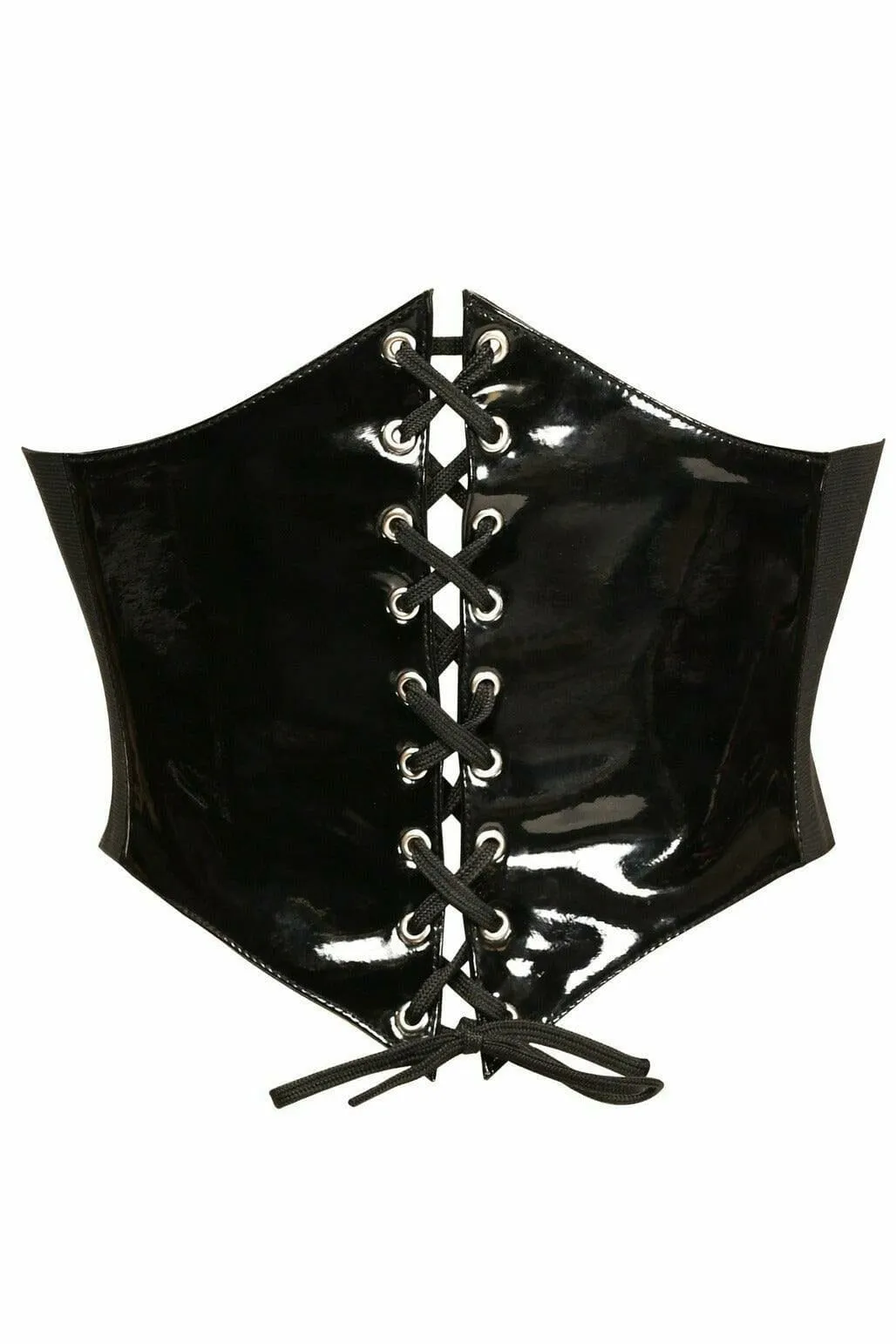 Lavish Black Patent PVC Corset Belt Cincher