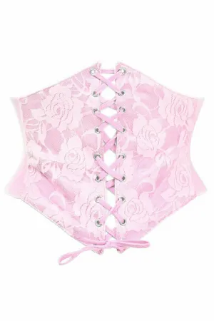 Lavish Lt Pink Lace Corset Belt Cincher