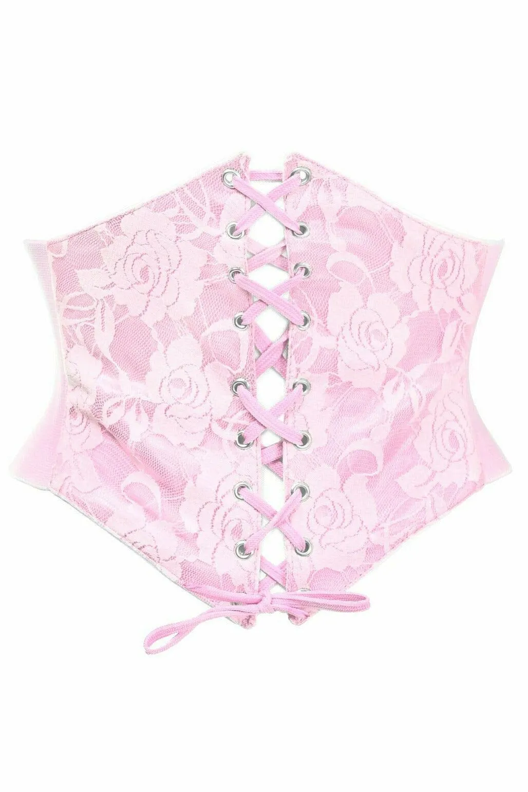 Lavish Lt Pink Lace Corset Belt Cincher