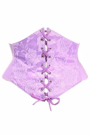 Lavish Lt Purple Lace Corset Belt Cincher