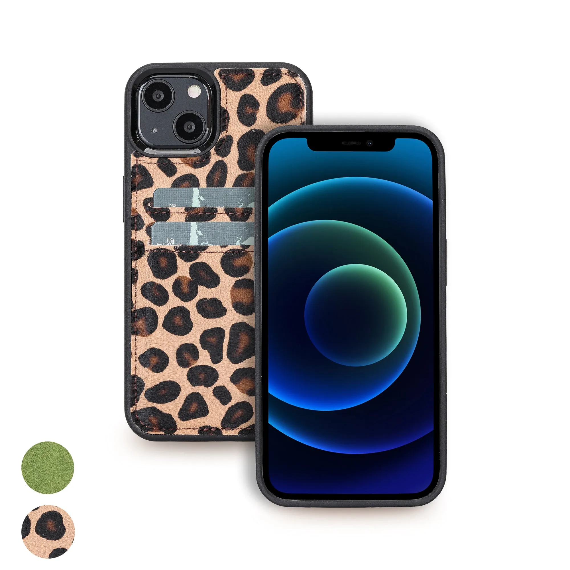 Leather Phone Case with Wallet for iPhone 13