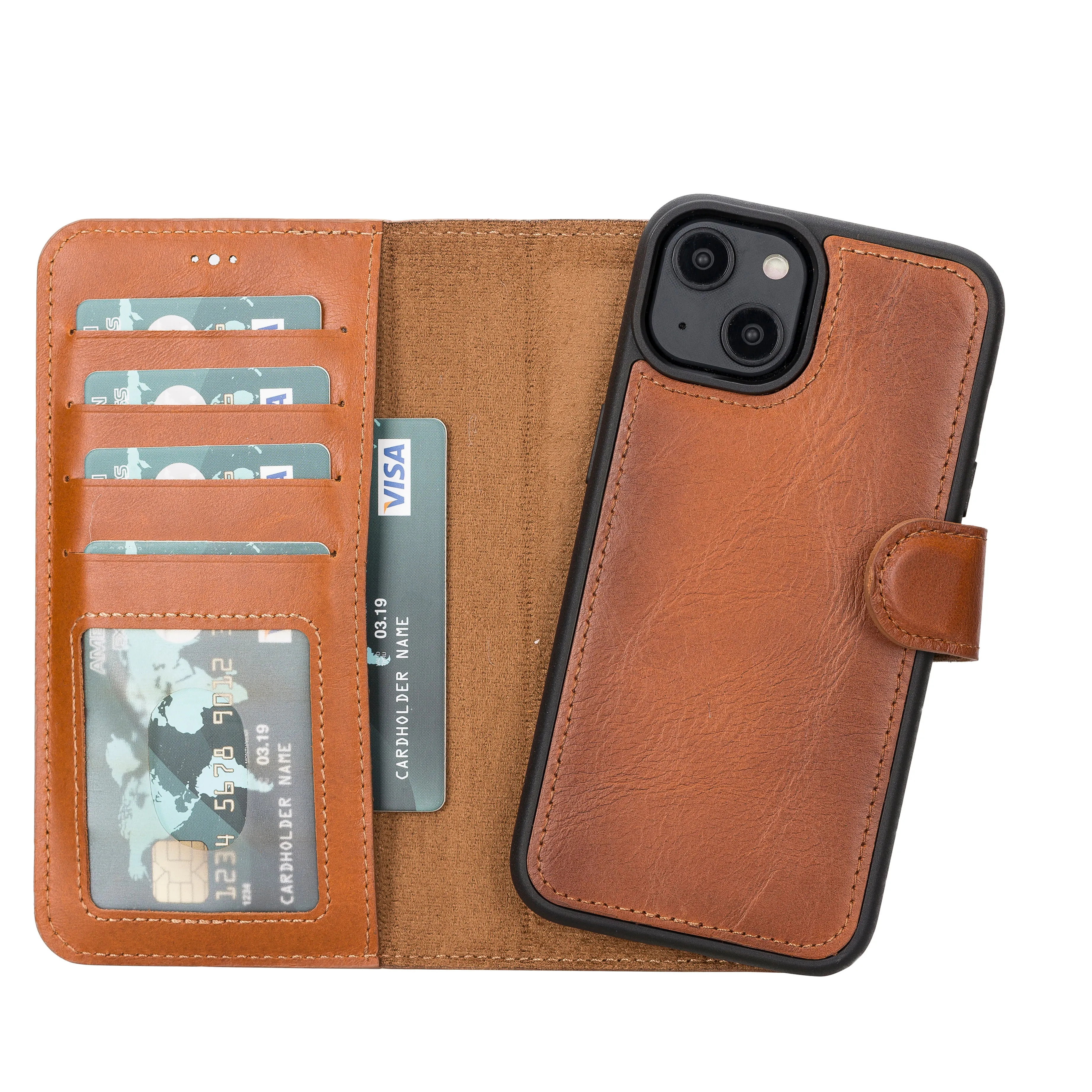 Leather Wallet Case for iPhone 14