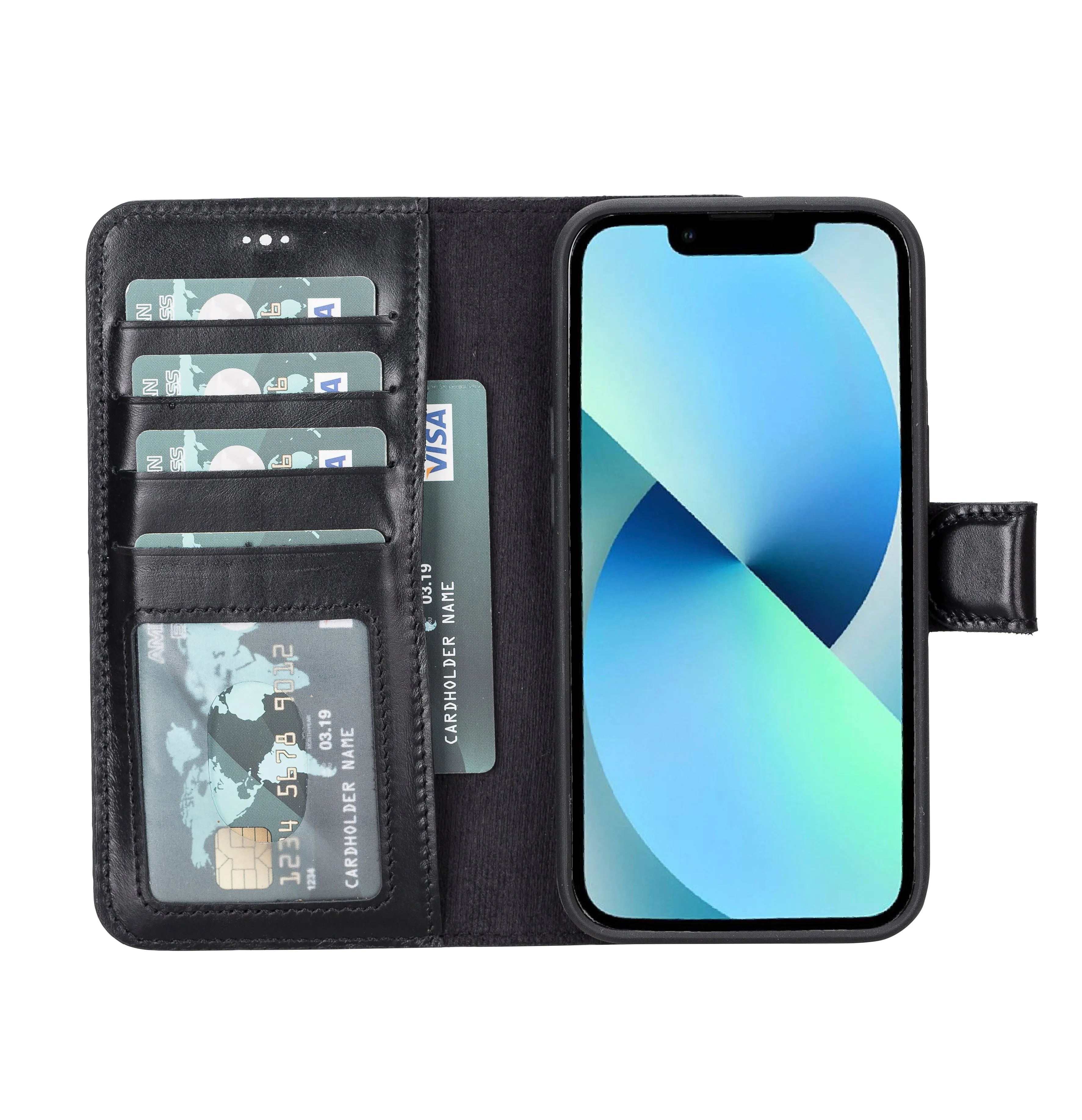 Leather Wallet Case for iPhone 14