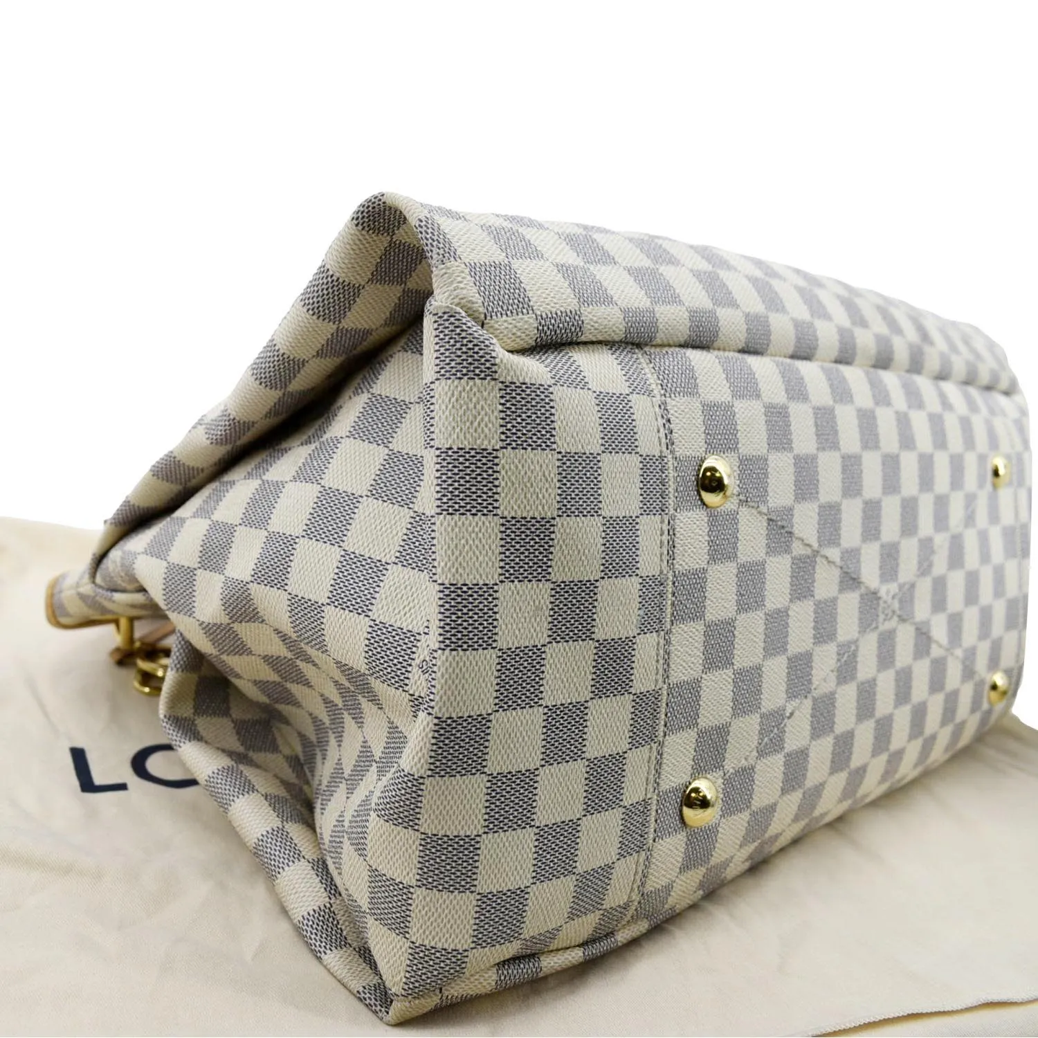 LOUIS VUITTON  Artsy MM Damier Azur Hobo Bag White