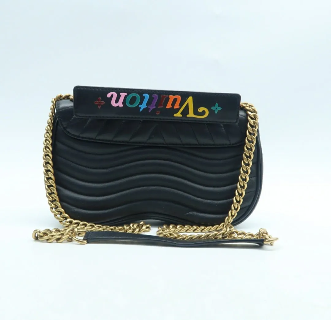 Louis Vuitton Black New Wave Leather Shoulder Bag