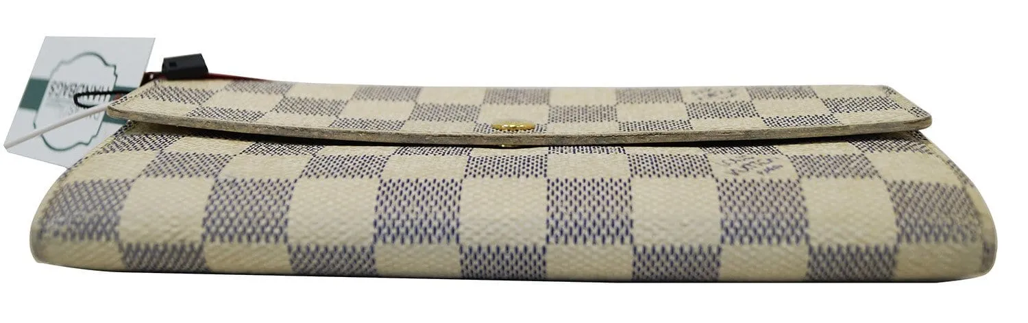 LOUIS VUITTON Damier Azur Portefeiulle Sarah Long Bifold Wallet