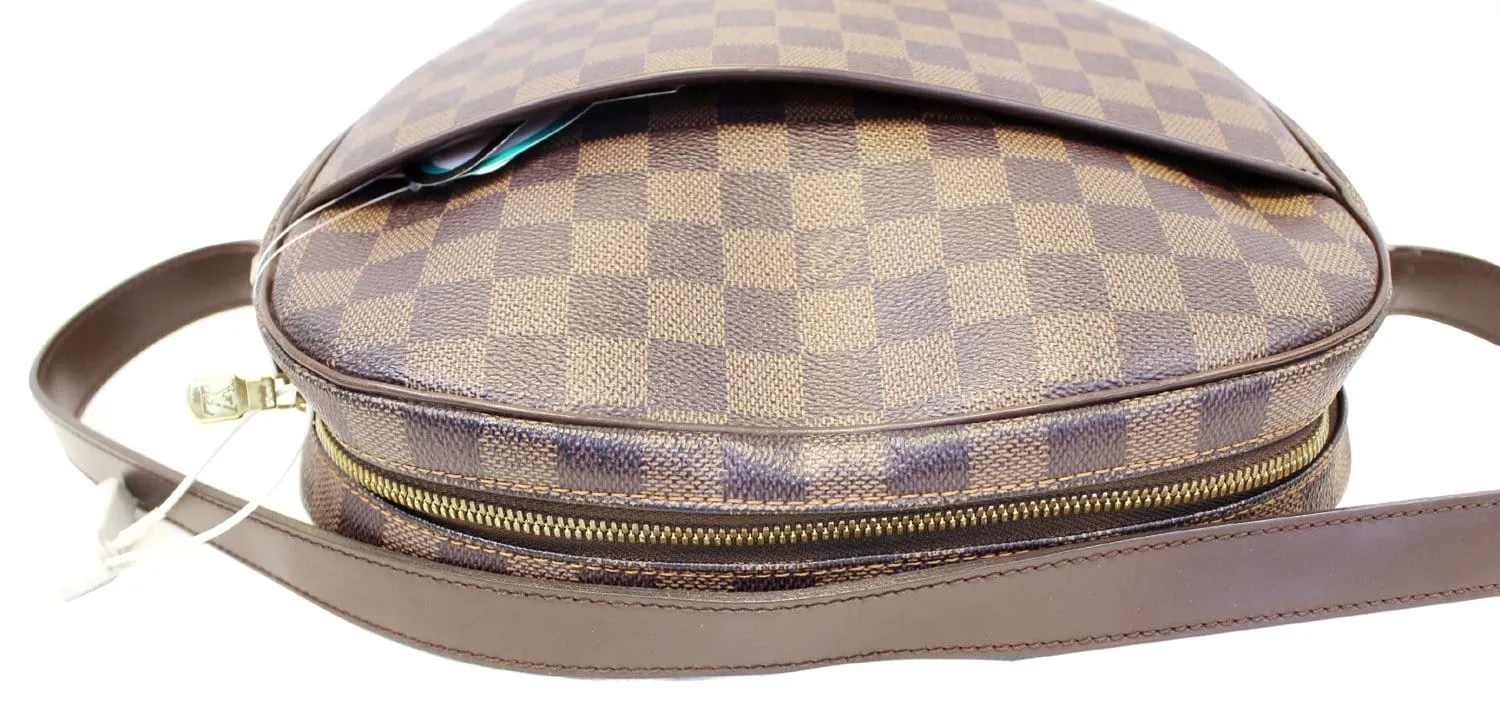 LOUIS VUITTON Damier Ebene Ipanema GM Brown Crossbody Bag