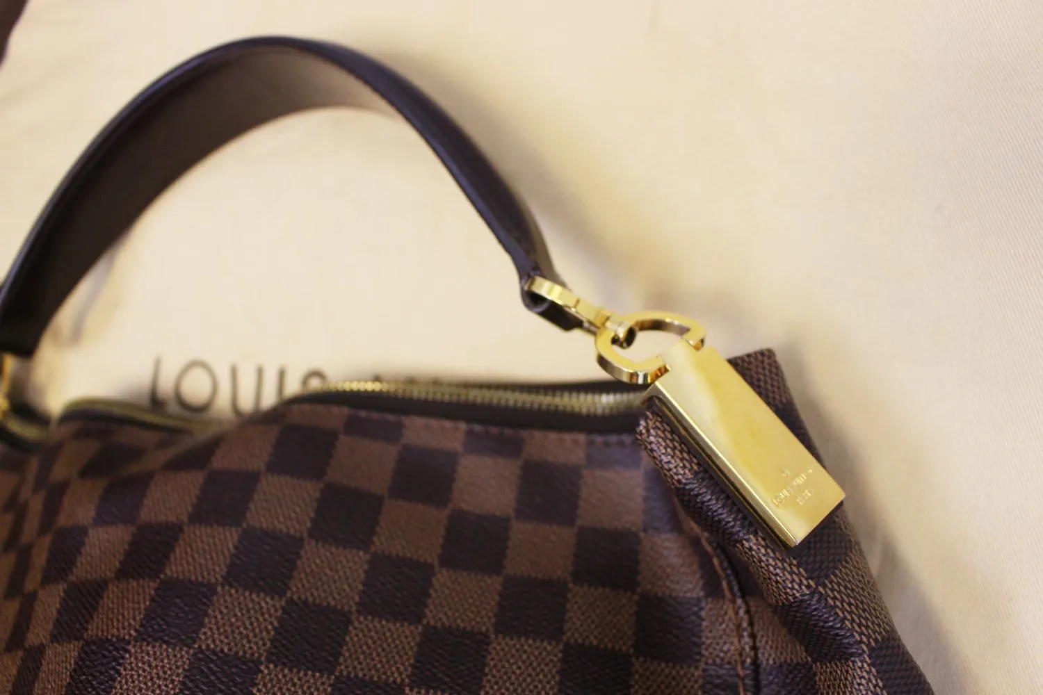LOUIS VUITTON Damier Ebene Portobello PM Shoulder Bag