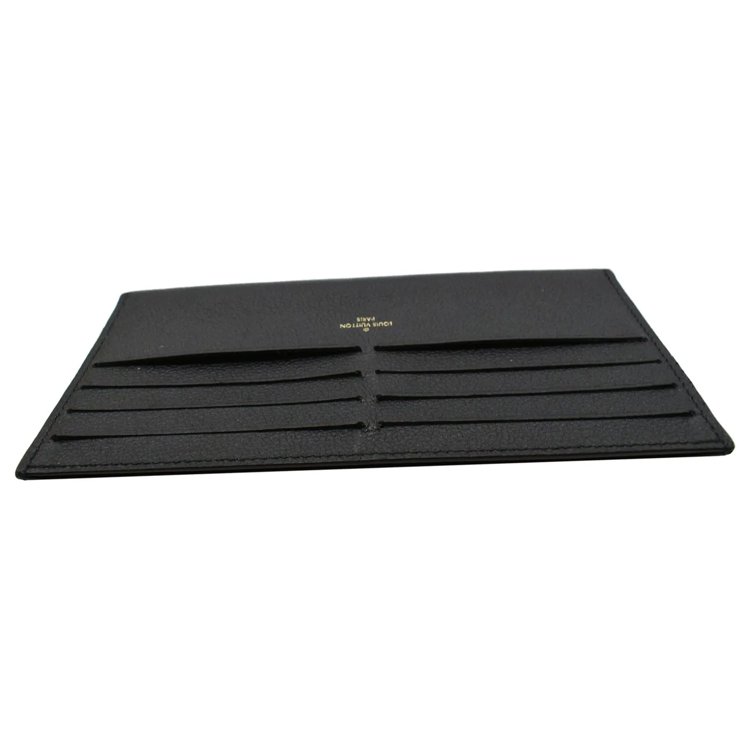 LOUIS VUITTON Felicie Insert Leather Wallet Black