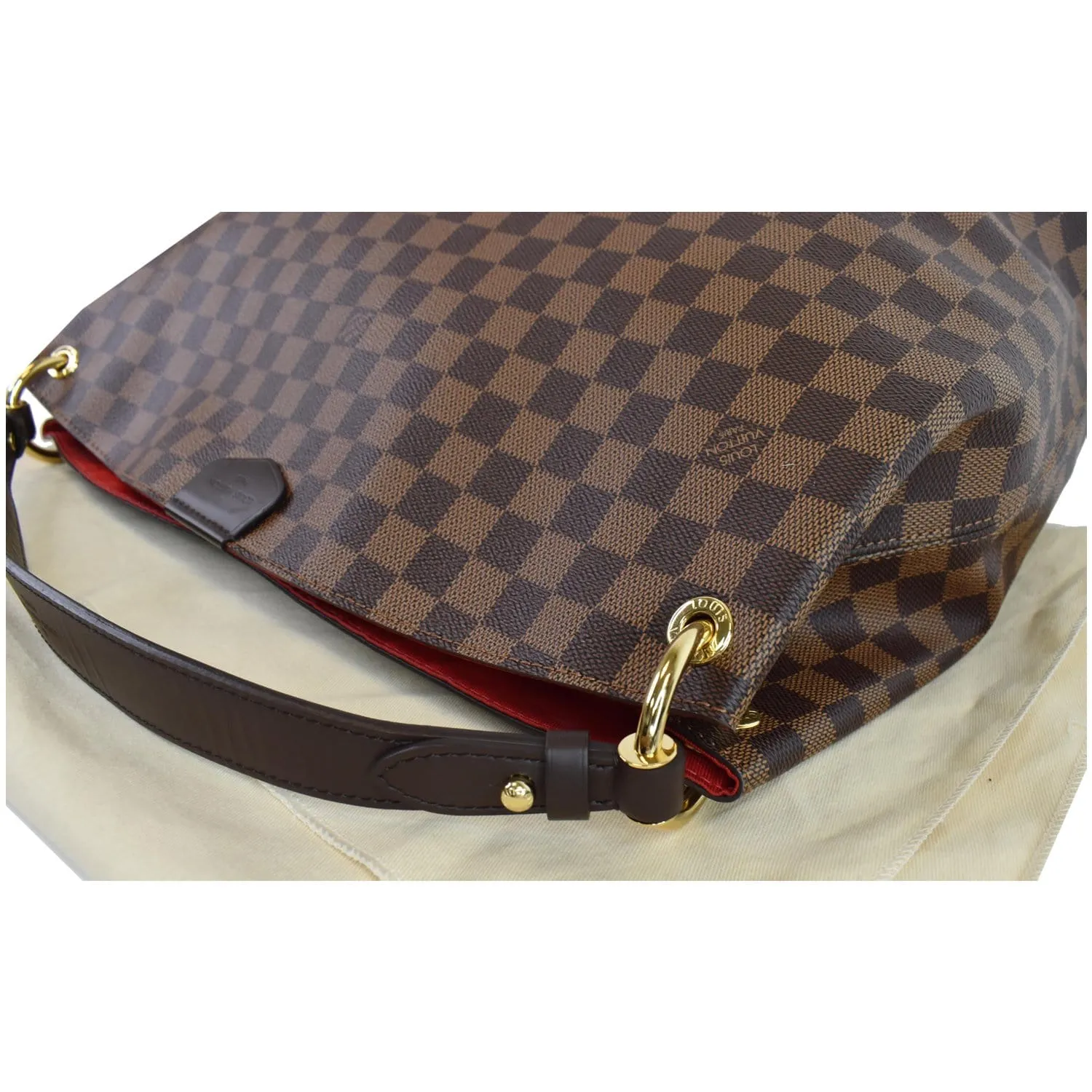 LOUIS VUITTON Graceful MM Damier Ebene Shoulder Bag Brown