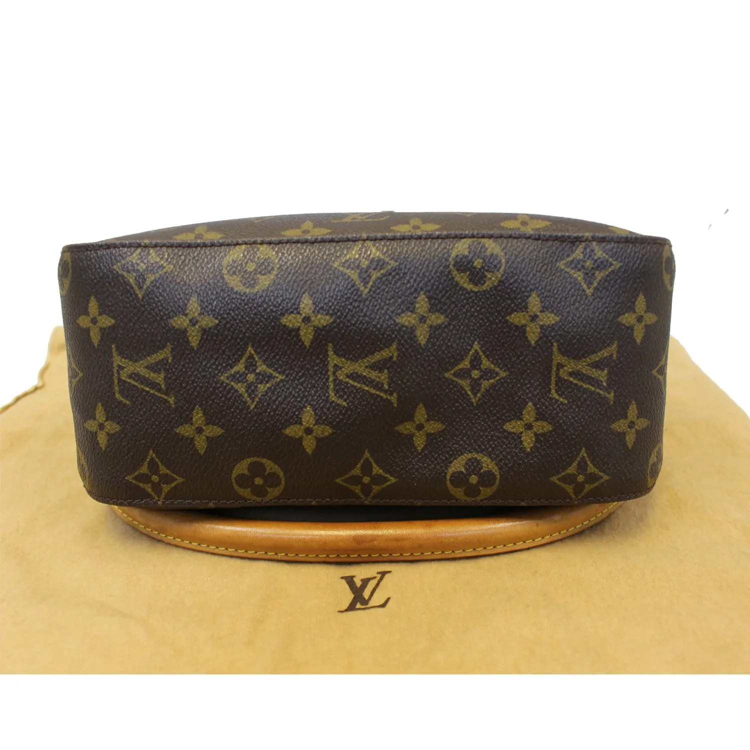 LOUIS VUITTON Looping MM Monogram Canvas Shoulder Bag Brown