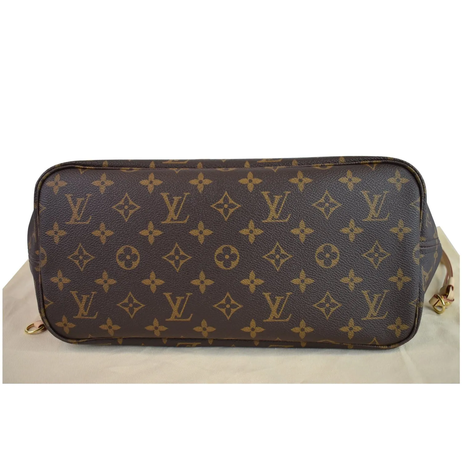 LOUIS VUITTON Neverfull MM Monogram Canvas Shoulder Bag Brown