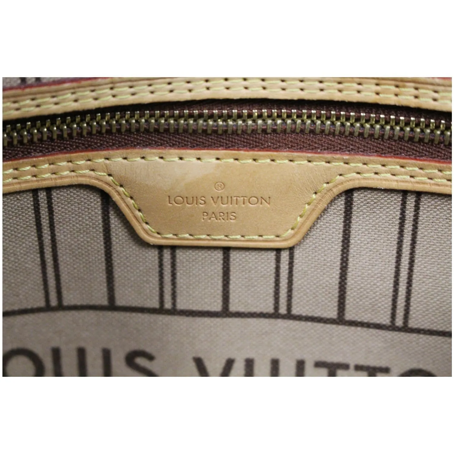 LOUIS VUITTON Neverfull MM Monogram Canvas Tote Shoulder Bag Brown