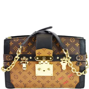LOUIS VUITTON Petit Soft Malle Reverse Monogram Clutch Shoulder Bag Brown - 15% OFF