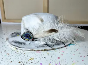 Mad Hatter white I see you HAT
