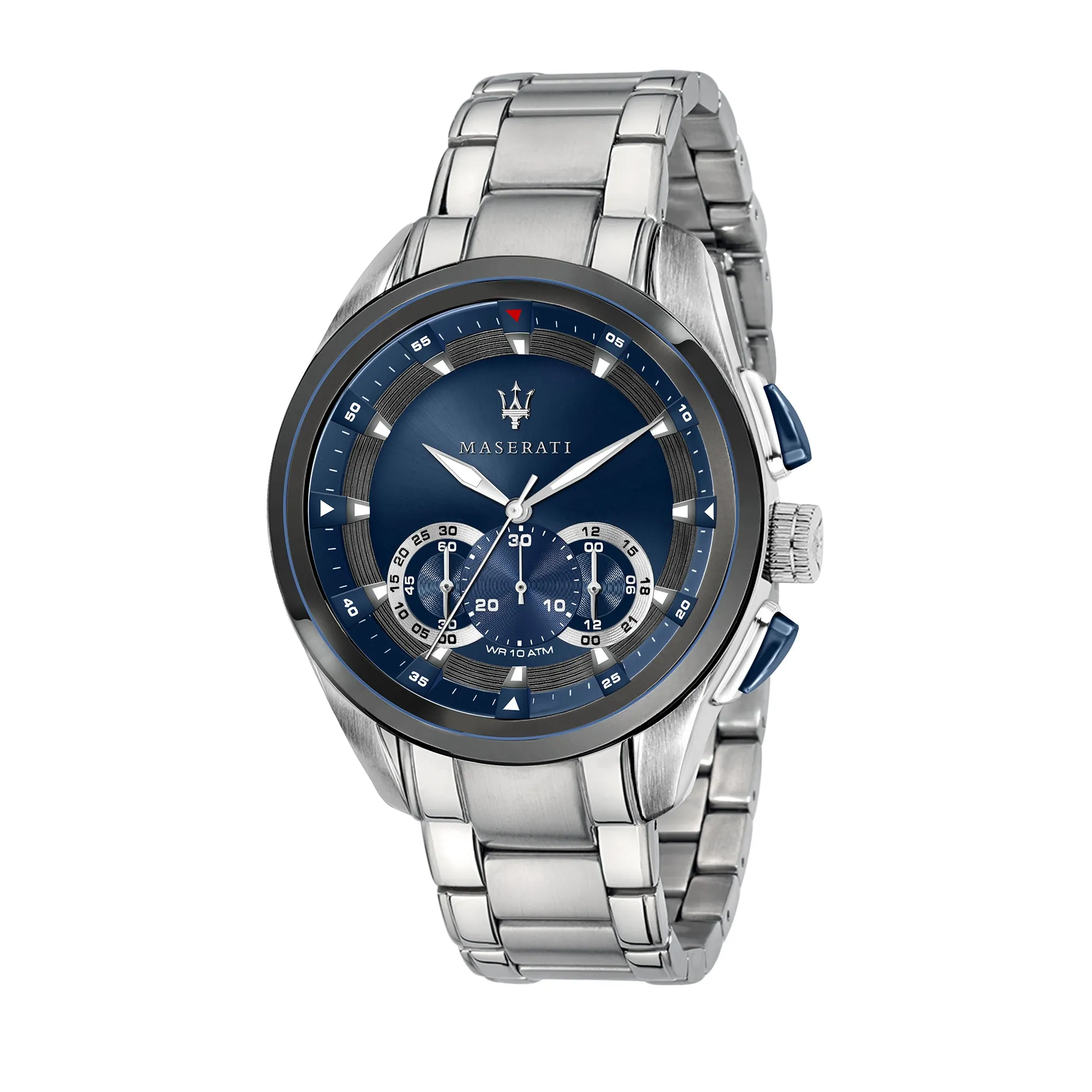 MASERATI TRAGUARDO 45MM CHR BLUE DIAL BR SS