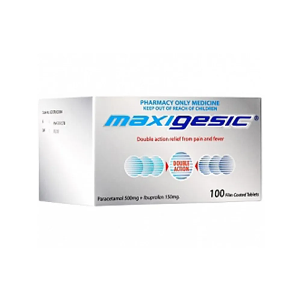 Maxigesic Double Action Pain Relief Tablets 100 tablets