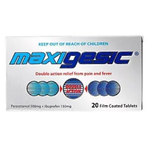 Maxigesic Double Action Pain Relief Tablets 20 tablets