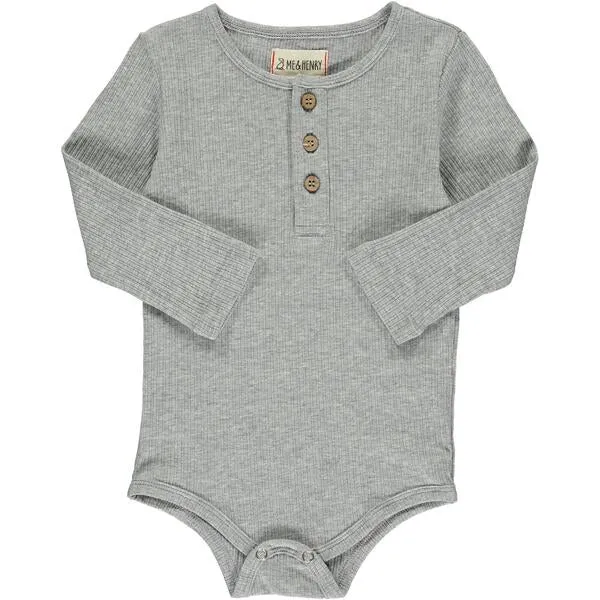 Me & Henry Aynor Rib Onesie (Grey)