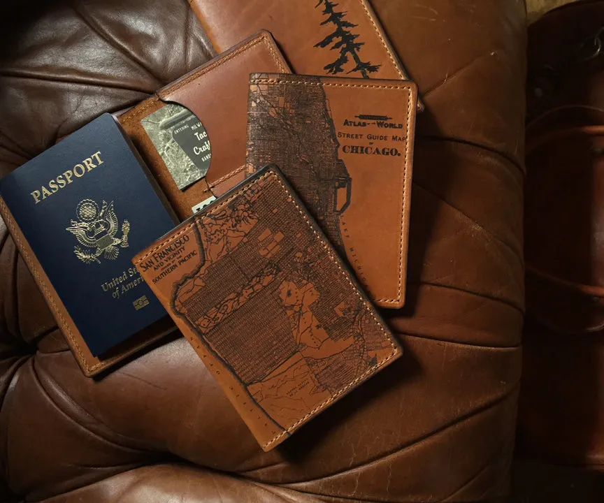 Mexico City Map Passport Wallet