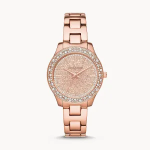 Michael Kors Liliane Rose Gold Stainless Steel Women's Watch - MK4651
