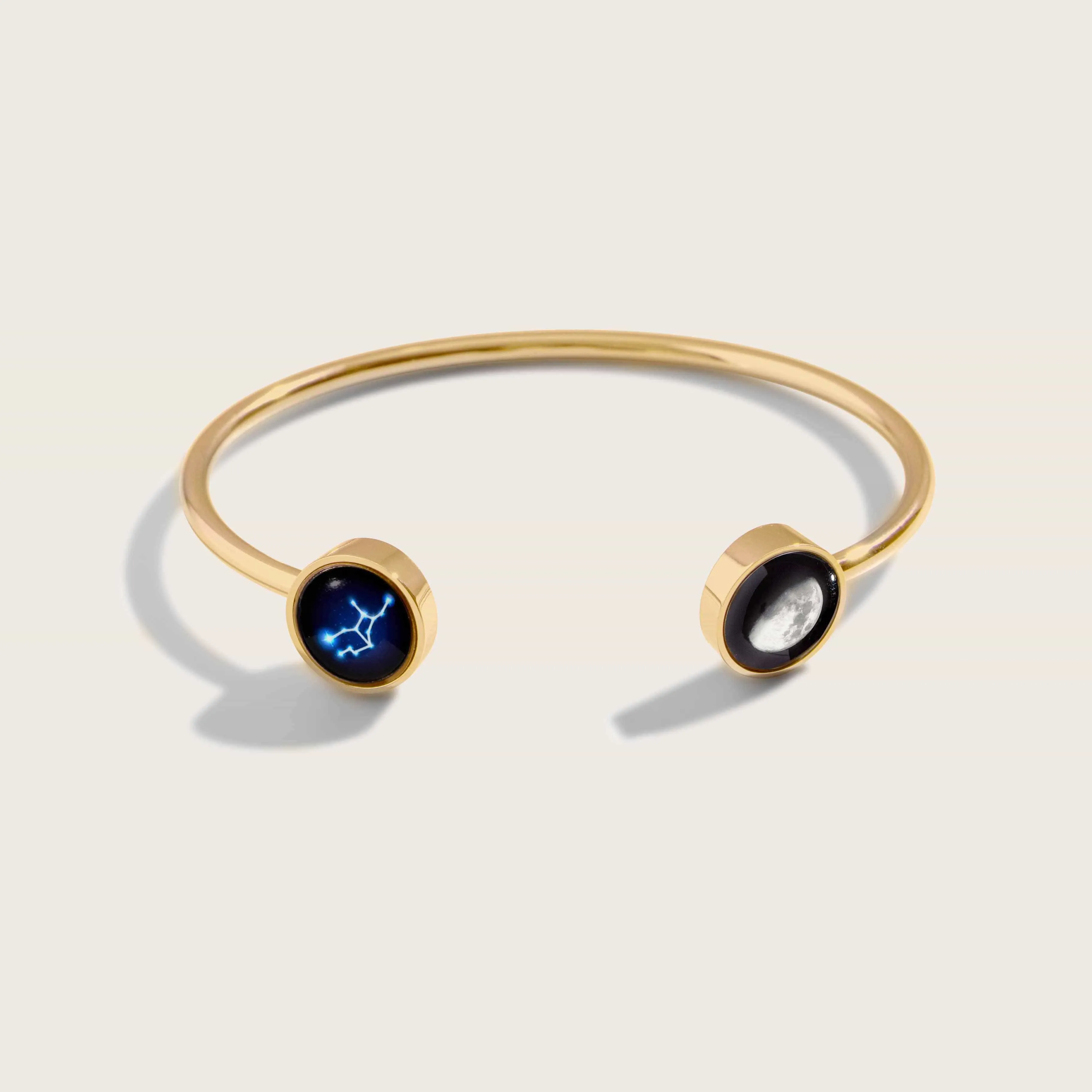 Moon and Stars Cuff in Gold