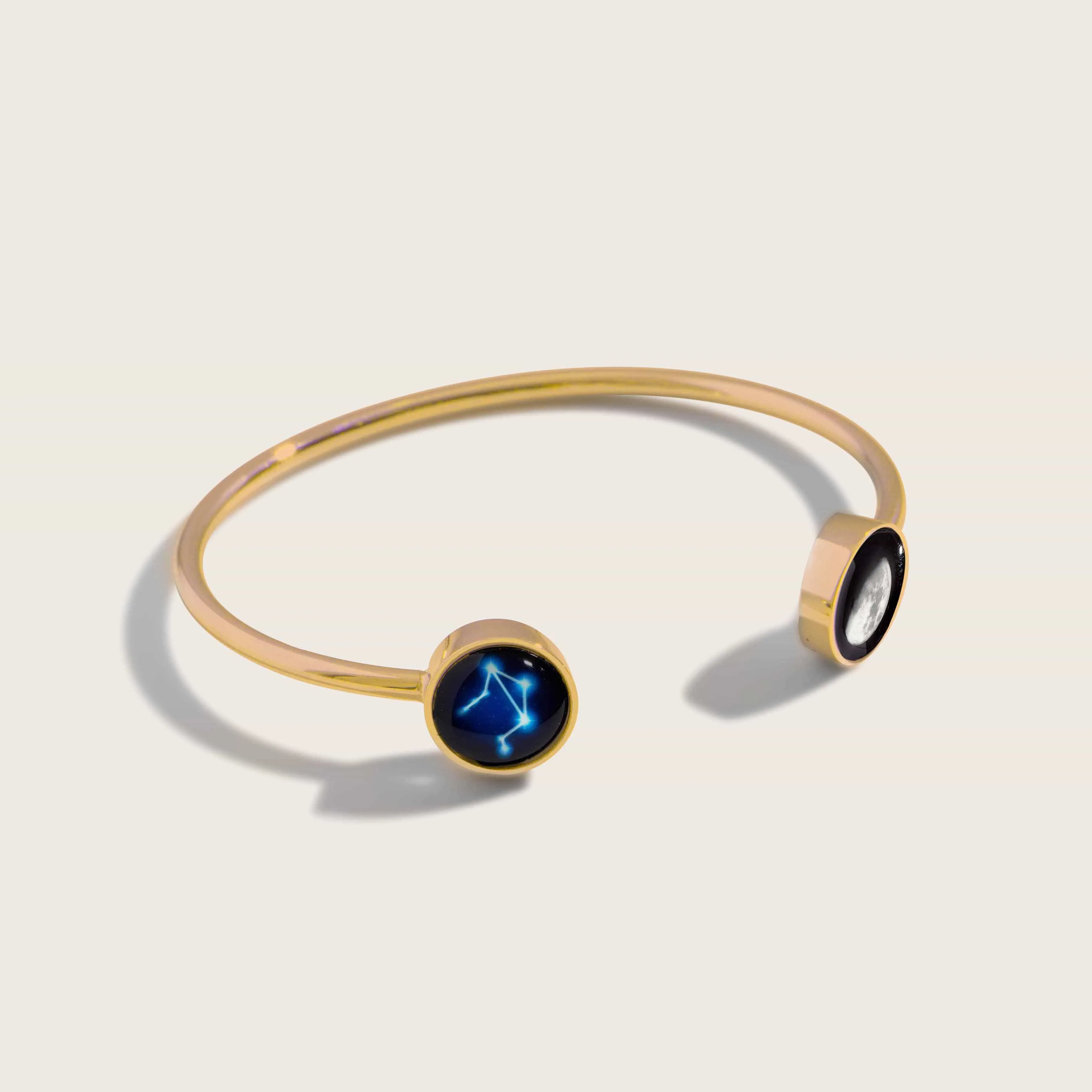 Moon and Stars Cuff in Gold