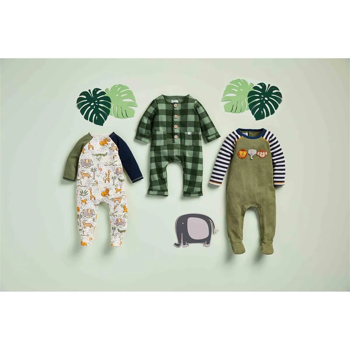 Mud Pie Green Check One-Piece