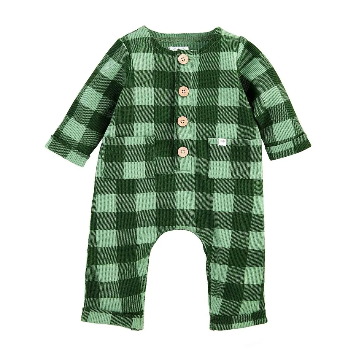 Mud Pie Green Check One-Piece