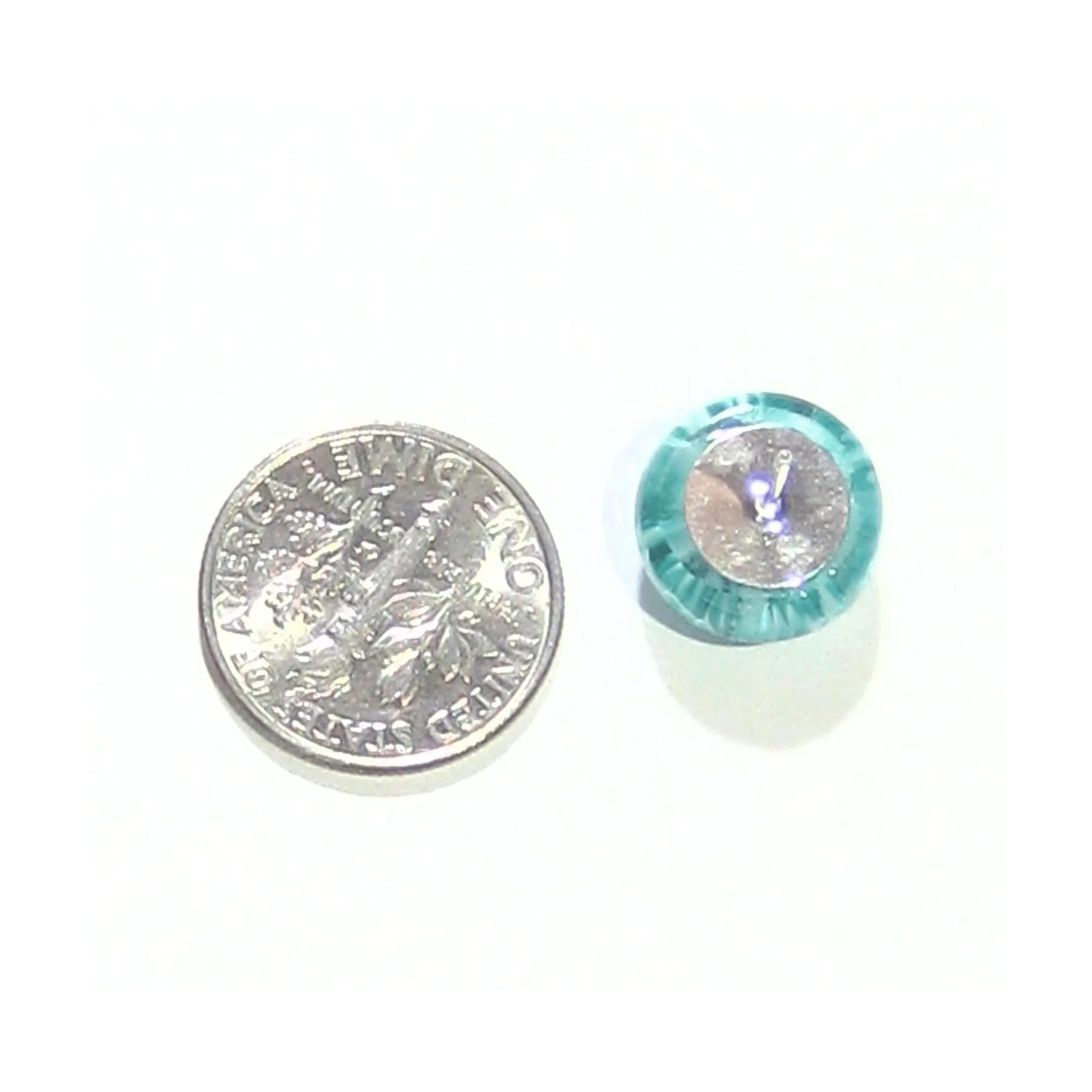 Murano Millefiori Sea Green Sterling Silver Large Post Stud Earrings