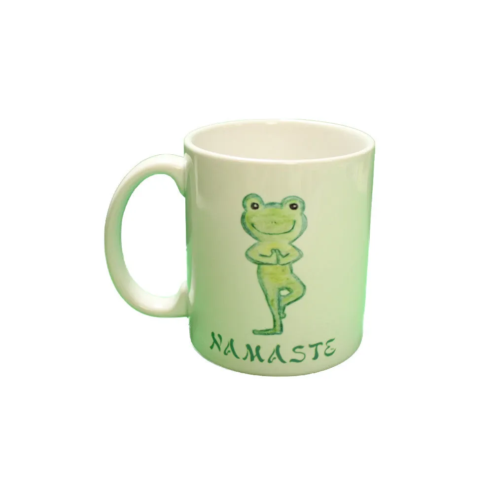 Namaste Yoga Frog Coffee Mug Microwave & Dishwasher Safe!