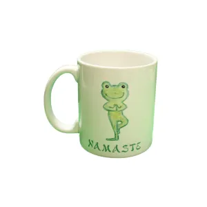 Namaste Yoga Frog Coffee Mug Microwave & Dishwasher Safe!
