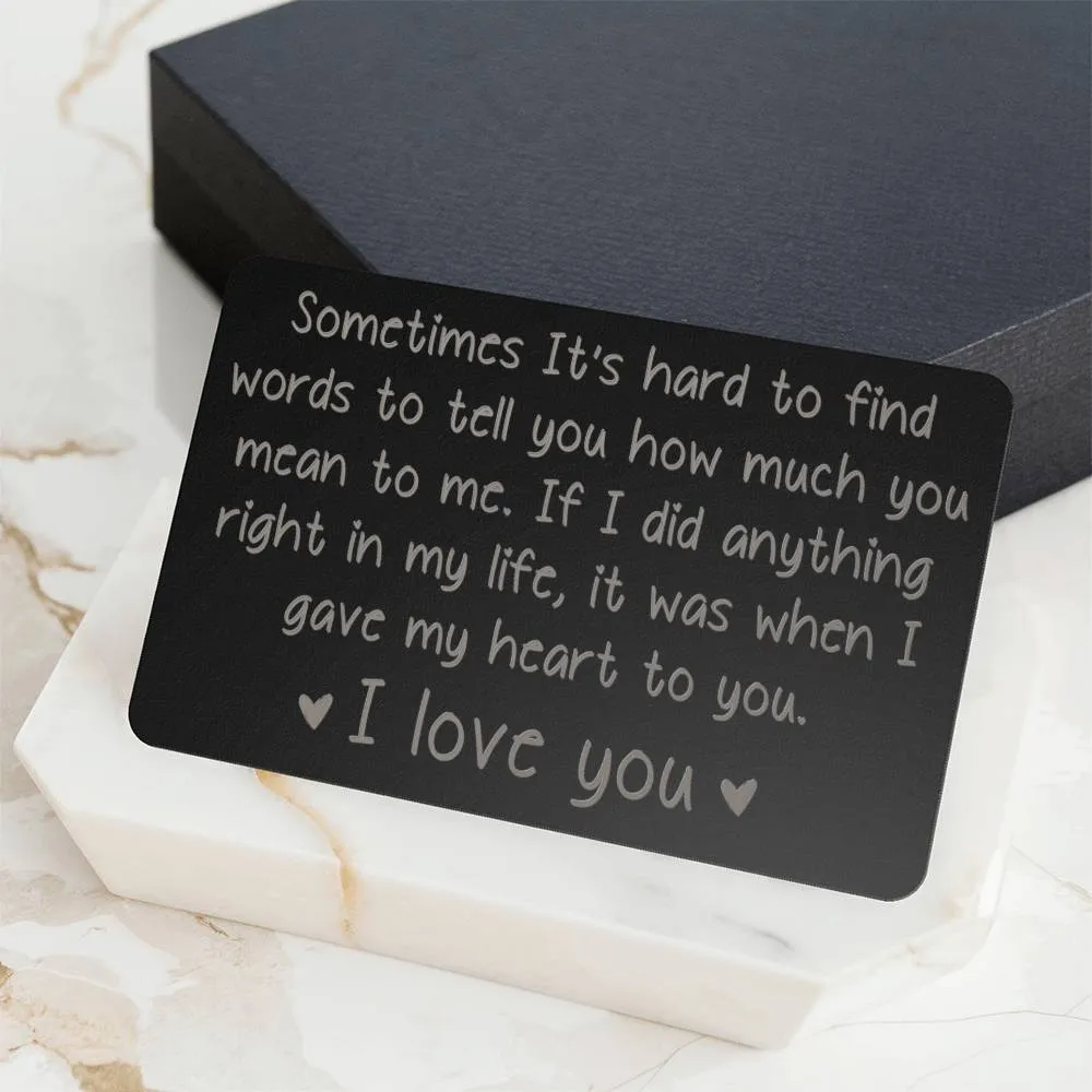 Name Initials - Leather Wallet (w/ FREE Metal Wallet Card)