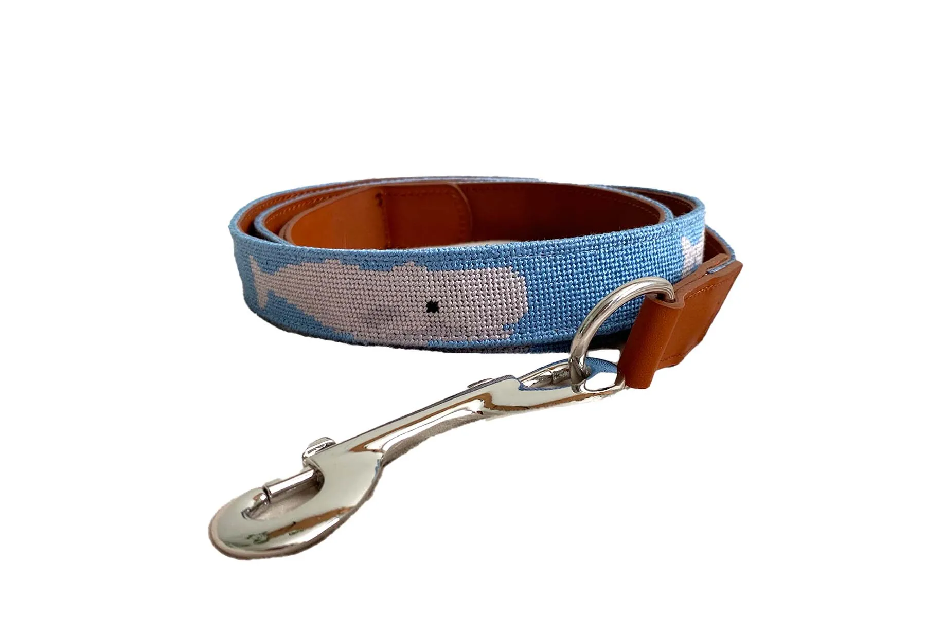 NANTUCKET WHALE NEEDLEPOINT DOG LEASH™
