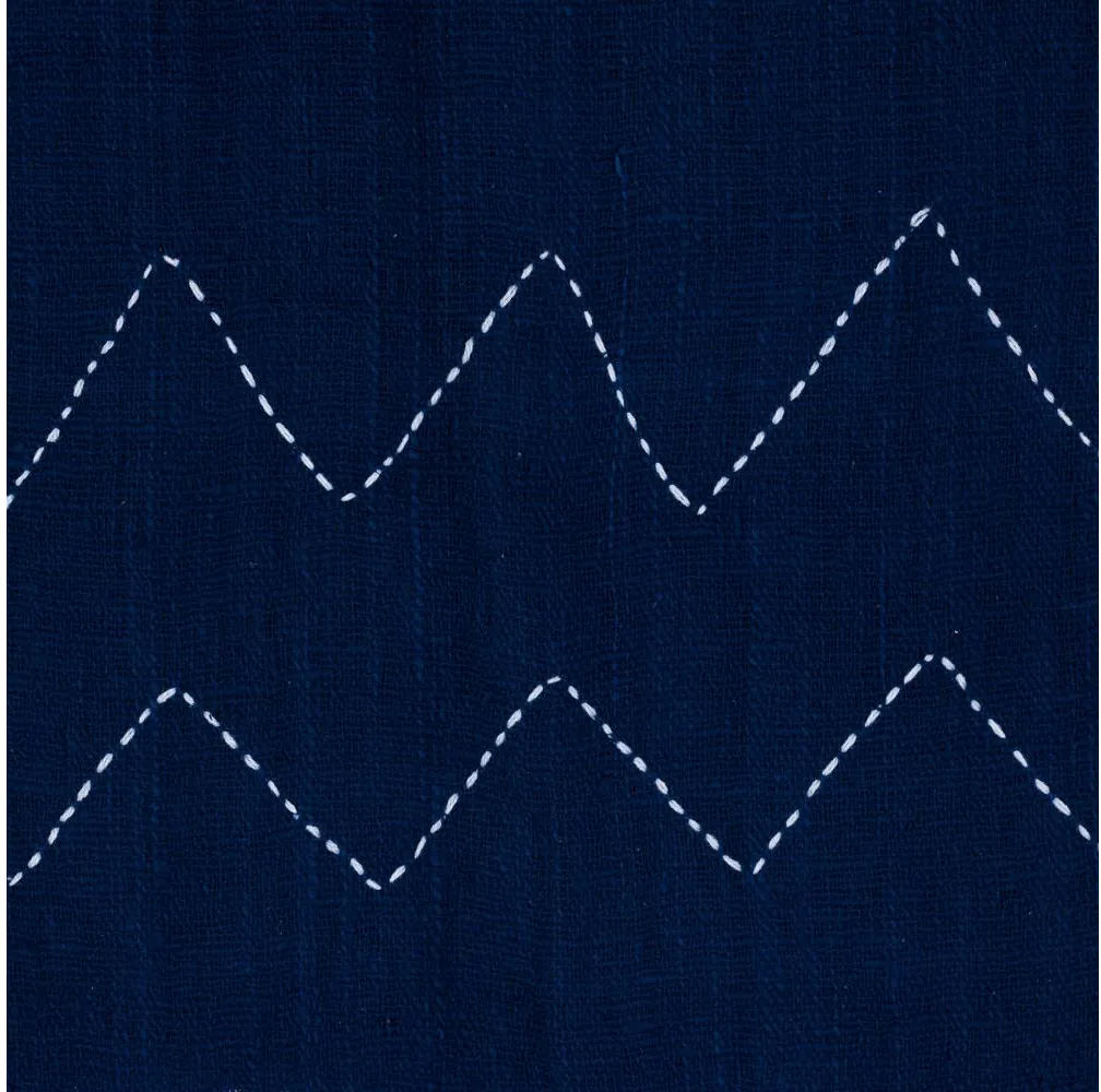 Natural Throw Blanket Indigo