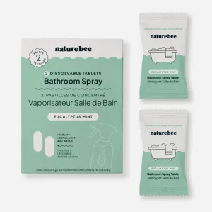 Nature Bee - 2 Bathroom Cleaning Spray Tablets (Box) | Eucalyptus Mint
