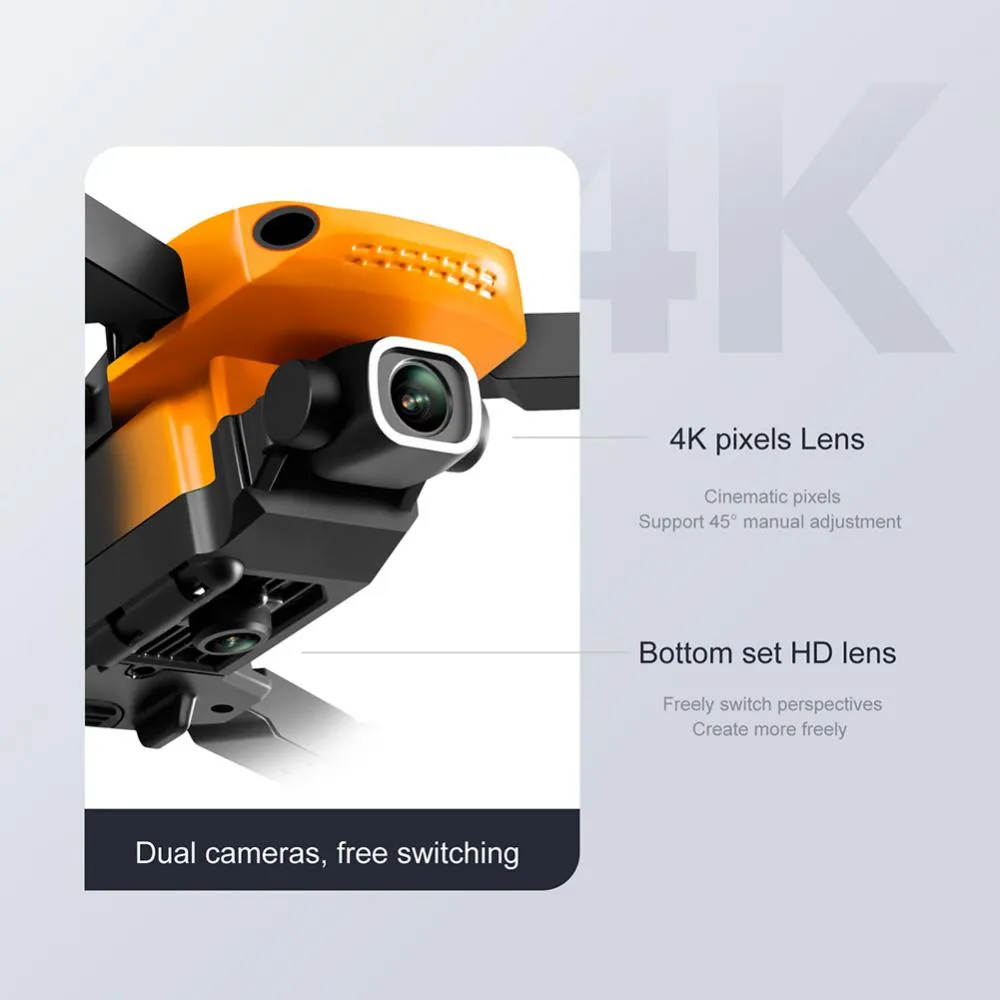New Mini RC Drone With HD 4K Dual Camera Obstacle Avoidance Features