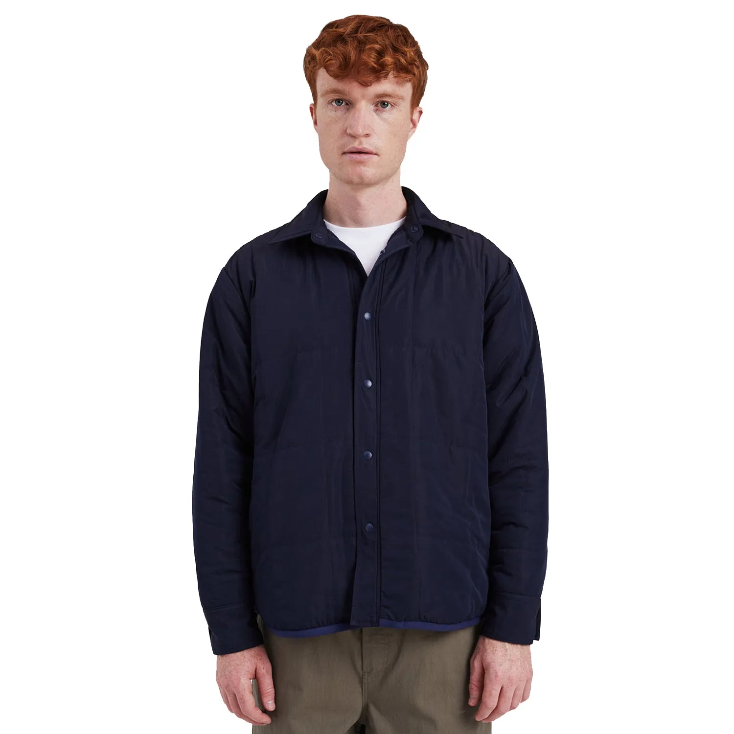 Norse Projects Ulrik Reversible Fleece Overshirt Dark Navy