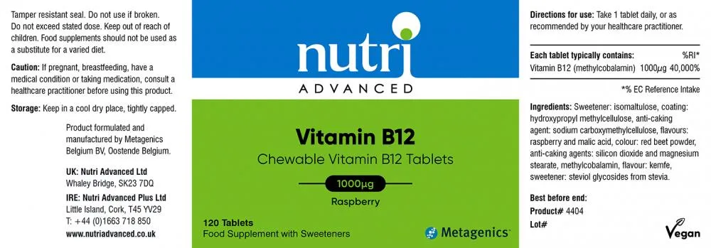Nutri Advanced Vitamin B12 120's