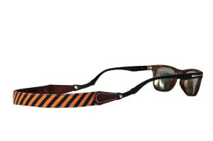 ORANGE AND BLUE STRIPE NEEDLEPOINT SUNGLASS STRAPS™