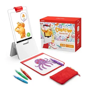 Osmo - Creative Starter Kit for Fire Tablet - 3 Educational Learning Games - Ages 5-10 - Creative Drawing & Problem Solving/Early Physics - STEM Toy Fire Tablet Base Included
