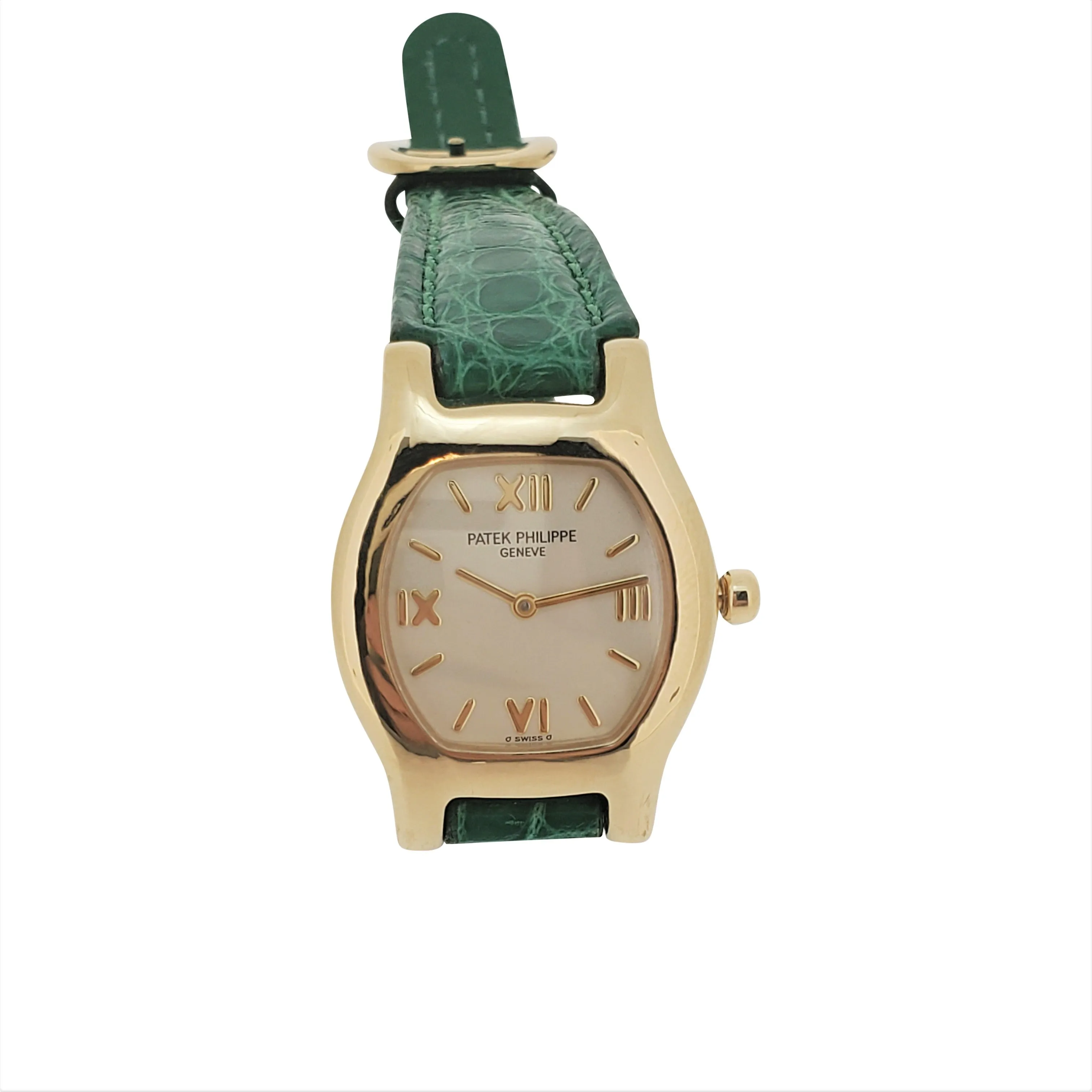 Patek Philippe 4850J Ladies 18K Gold Tonneau/Tortue Shape Watch, Circa 1997
