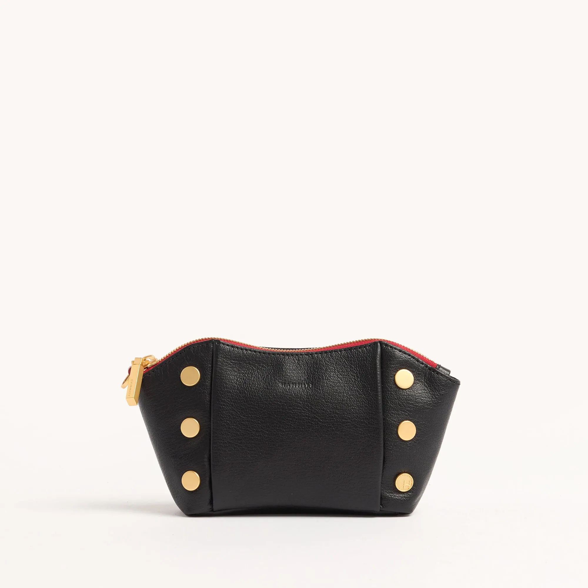 Paul Pocket | Black Press/Brushed Gold Red Zip