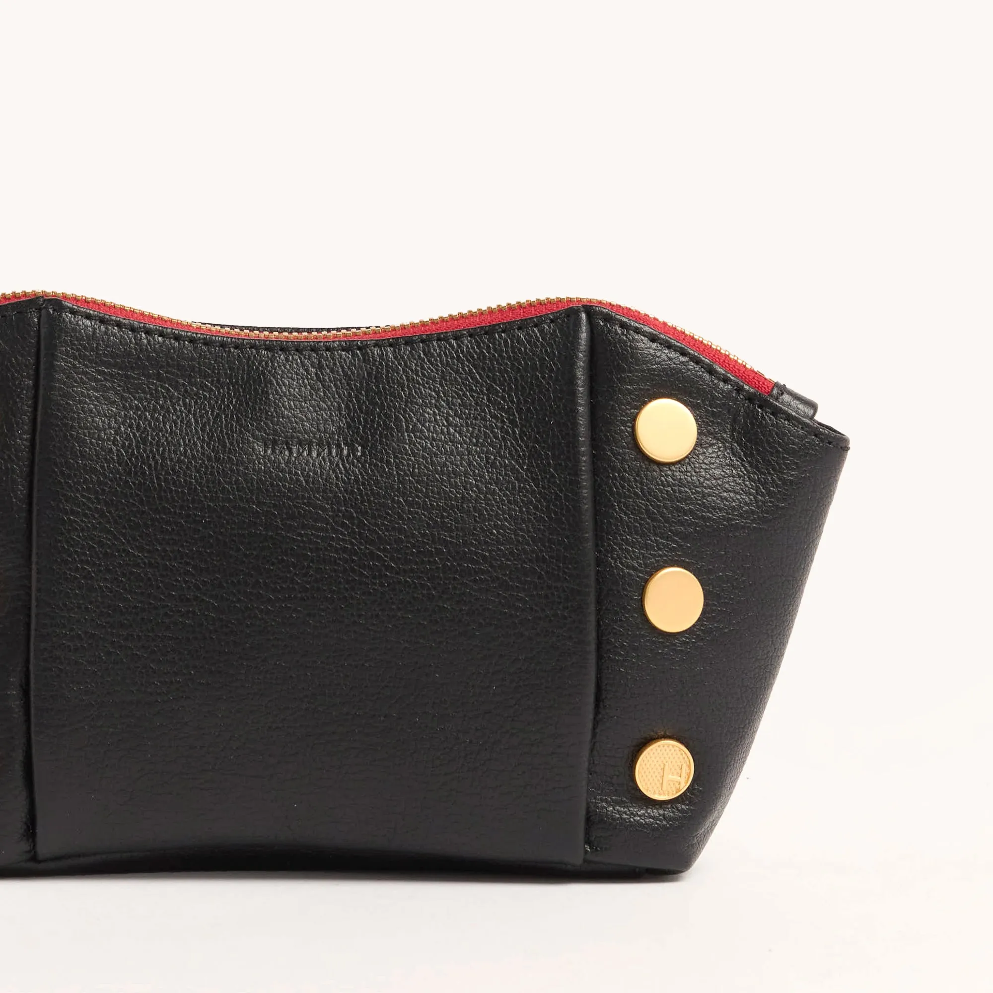 Paul Pocket | Black Press/Brushed Gold Red Zip